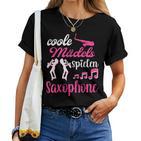 Saxophone Women's Cool Girls Playing Saxophone T-shirt Frauen