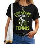 Tennis Player Cool Girls Playing Tennis T-shirt Frauen