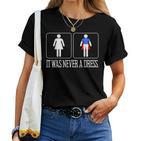 Women's It Was Never A Dress Superheroine Women's Power Feminist T-shirt Frauen