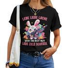 Women's Lebe Liebe Lache Wenn Das Nicht Hilft Laden Ziele Shooting T-shirt Frauen