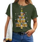 Beer Christmas Pyjamas Christmas Tree Pjs Brew Dad Men T-shirt Frauen