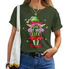 Cat Mom Elf Outfit Christmas Family Christmas T-shirt Frauen