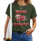 Christmas Children Sloth Outfit T-shirt Frauen