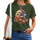 Christmas Hat Owl T-shirt Frauen