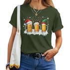 Christmas Outfit Beer Party Outfit Beer Beer Glasses T-shirt Frauen