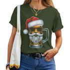 Cool Christmas Cool Santa Claus Beer Christmas T-shirt Frauen