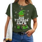 Fitness Elf Women's Sports Training Elf Christmas T-shirt Frauen