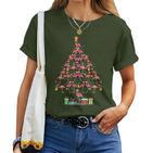 Flamingo Christmas Tree Flamingo Costume T-shirt Frauen