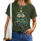 Girls Boys Owl Pyjamas Christmas Lights T-shirt Frauen