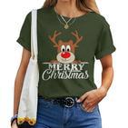 Reindeer Cute Christmas Jumper Cute Women's T-shirt Frauen