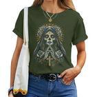 Skull Santa Muerte Christian T-shirt Frauen