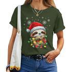 Sloth Christmas Family Outfit Children's Christmas T-shirt Frauen