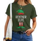 Women's Pensioner Elf Partner Look Family Outfit Christmas T-shirt Frauen