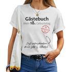 18Th Birthday Party Guest Book Boys Girls Decorative T-shirt Frauen