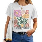 Boho Summer Flower Botanical Nature Lover Floral Wild Flower T-shirt Frauen