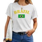 Brazil For Brazilian Boys And Girls With Brazilian Flag Day Green T-shirt Frauen