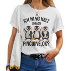 Ich Mag Halt Penguins Children's Girls' Penguin T-shirt Frauen