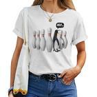 Penguin Pins Bowling T-shirt Frauen