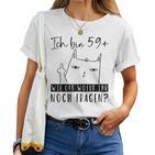 Women's 60Th Birthday Ich Bin 59 Cat 60 Years Woman S T-shirt Frauen