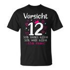 12 Geburtstag Mädchen -Orsicht 12 Jahre Nager T-Shirt