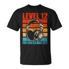 12Th Birthday Boysideo Gamer Level 12 Unlocked Boys T-Shirt