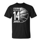 14Th Birthday Retro Basketball Player 14 Years Boy Boys T-Shirt