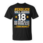 18 Geburtstag Junge Mädchen 18 Jahre 2007 Lustig Geschenk T-Shirt