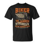 70Th Birthday Man Motorcycle Biker 70 Years Biker T-Shirt