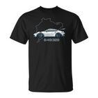 992 Gt3 Rs Silhouette Oldtimer 911 Gt3 Rs Retro Look T-Shirt