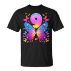 9Th Birthday Girl 9 Years Butterfly Number 9 T-Shirt