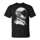 Astronaut Musik Kopfhörer Grafik Illustration Astronaut T-Shirt