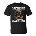 Bear Half Man Half Bear Fairy Tale Partner  T-Shirt