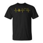 Bee Heartbeat Beekeepers Heart Ecg Beekeeping Honey Bee T-Shirt