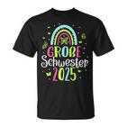 Big Sister 2025 Girls' Rainbow Butterfly T-Shirt