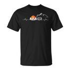 Camping Heartbeat Motorhome Accessories Sayings T-Shirt