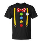 Clown Costume Braces Fancy Dress Carnival T-Shirt