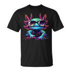 Cool Axolotl With Sunglasses Colourful Motif Axolotl T-Shirt