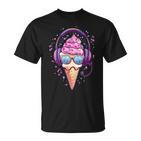 Cool Ice Cream With Sunglasses I Ice Cream T-Shirt