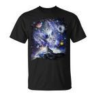 Cosmic Space Wolf Wolves Family Howling Constellation T-Shirt