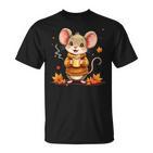 Cute Mouse With Autumn Graphic T-Shirt