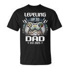 Dad Level Unlocked Est 2025 Leveling Up To Dad T-Shirt