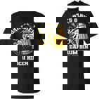 Dart Und Bier Darum Bin Ich Hier Dartscheibe Retro Dart T-Shirt