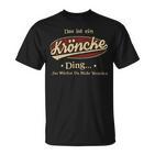 Das Ist Ein Kroencke Ding Das Würdest Du Nicht Verstehen Kroencke Name T-Shirt