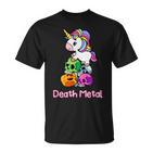 Death Metal Unicorn Cute Rock Metal Emo Alternative T-Shirt