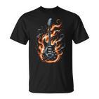 Electric Guitar With Flames T-Shirt