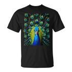 Elegant Peacock Eye Bird Watcher Blue Peacock T-Shirt