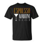 Espresso Martini Club Coffee Cocktail Cafe Coffee Bar Team T-Shirt