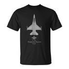 F-16 Fighting Falcon Tech Drawing Military Plane T-Shirt