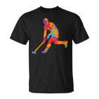 Field Hockey Colourful Hockey Player Children's Hockey Boys T-Shirt