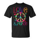 Flower Power Hippie Kostüm Love Peace 60Er 70Er Retro T-Shirt